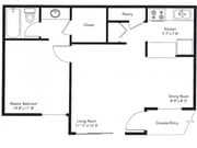 1 dormitorio/1 baño