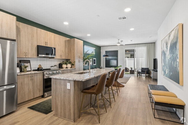 Kitchen/Living Room - 2BR, 2BA - 1,088SF