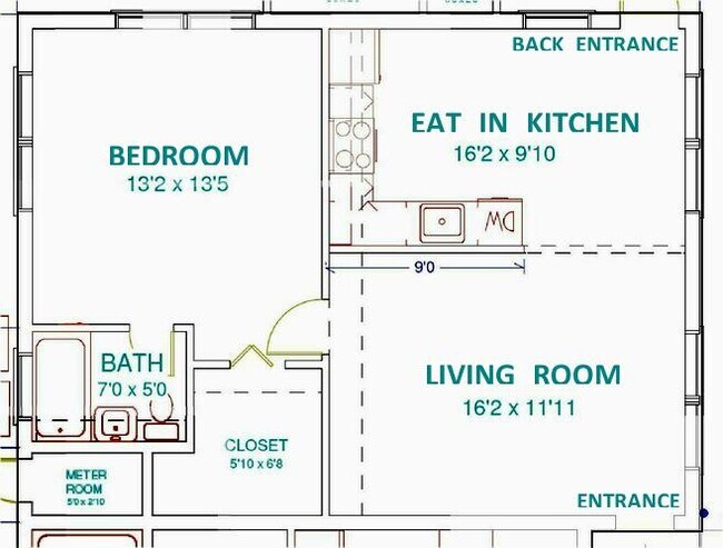 Floor plan - 1225 SW 4th Ct Unit C