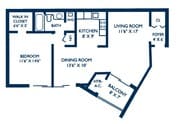 style B one bedroom