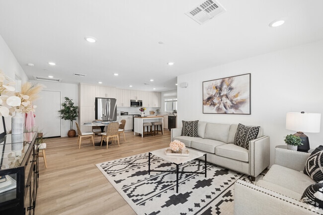 3BR, 2BA - 1,292SF - Living Room - Maison's Sierra