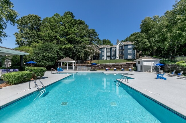 Resort Inspired Pool with Cabanas.