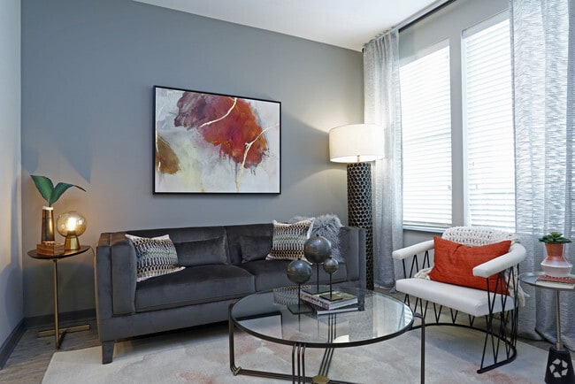 1HAB, 1BA - 718 ft² - A1 - Sala de estar - Brightleaf on Main