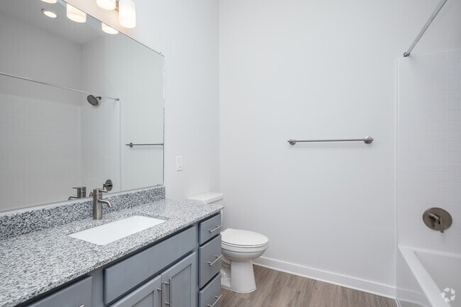1BR, 1BA - A2 - 652SF - Bathroom - Hillside Flats - Income Restricted