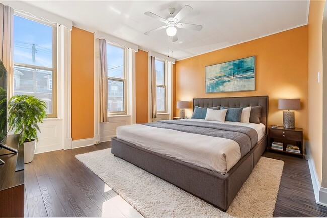 Bright Bedroom with High Ceilings - 5119 Butler St Apartments Unit 2