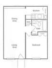 1 habitación/1 baño