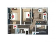 Two Bedroom One Bathroom S