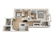 1x1 MRR 815 floor plan Callen
