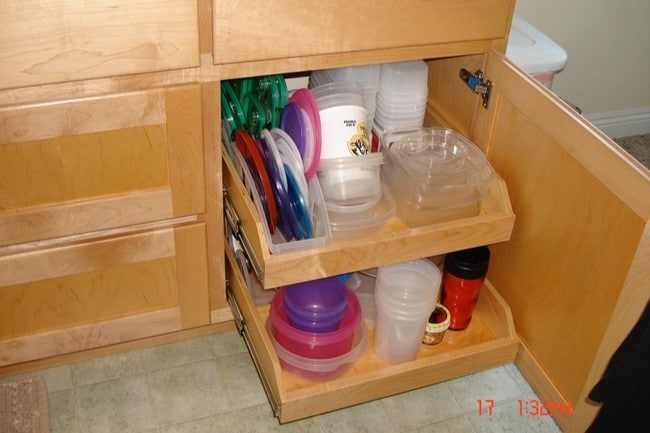 Pull out shelves