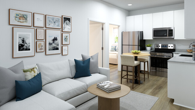 Plan B Living Room - Haven on Orange Apartments