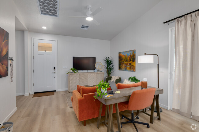Polaris 1BR, 1BA - 840SF - Living Room - Liv Sky Cottages
