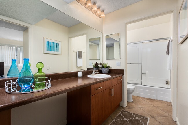 Baño principal del apartamento de dos habitaciones