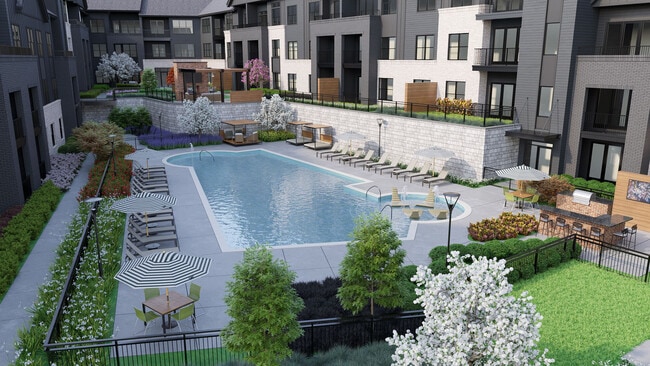 Lower Courtyard - EVOQ EAST COBB Apartments