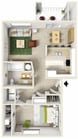 The Sycamore floor plan Parkside Apartments