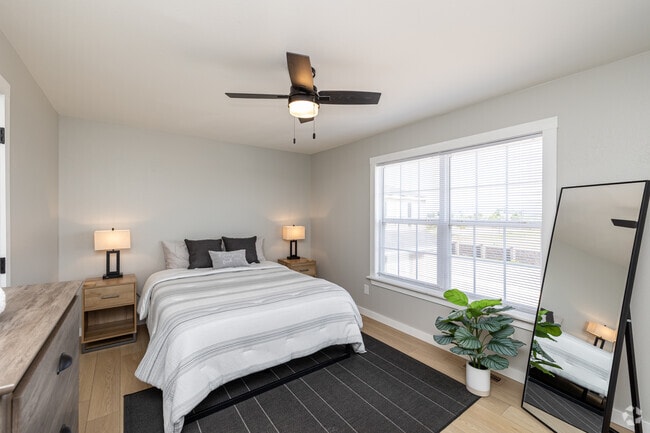 2BR, 2BA - 1,000SF - Furnished - First Bedroom