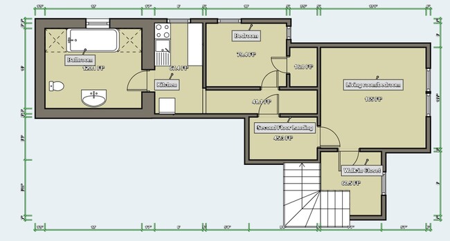 Floor Plan - 231 Bond St Unidad 2