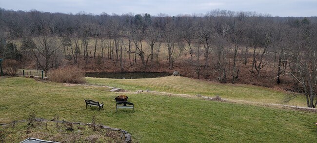Scenic pond view from apartment - 79 Wertsville Rd Unit UpstairsApartment
