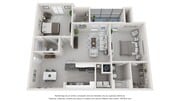 A photo of our 2x2 floor plan, The Ashford.
