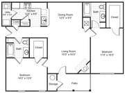 2BR/2BA