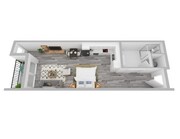 M1 Studio 408 sq ft Opt 2