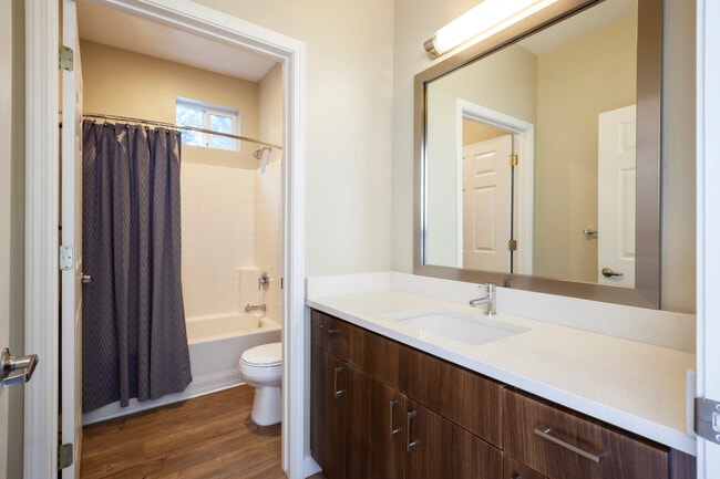 Premier Collection Bath with Quartz Countertops - Avalon Walnut Ridge