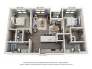 Floor plans are artist’s rendering. All dimensions are approximate. Actual product and specifications may vary in dimension or detail. Not all features are available in every apartment. Prices and availability are subject to change.