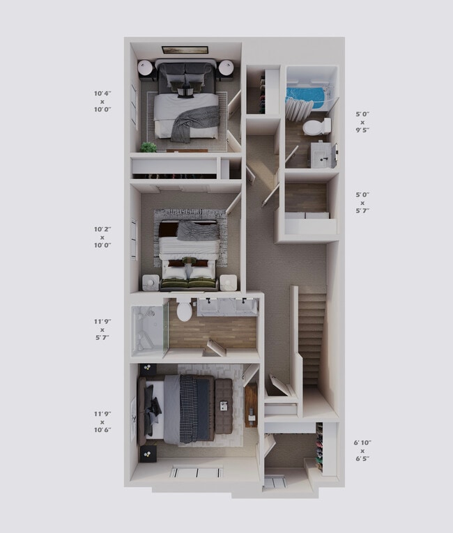 1460 Townhome A_Second Floor_HR.jpg - Viera at Arbor