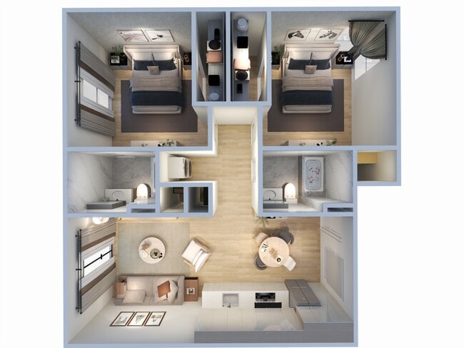 2 habitaciones