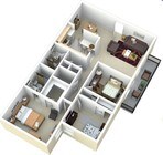 3BR/2BA