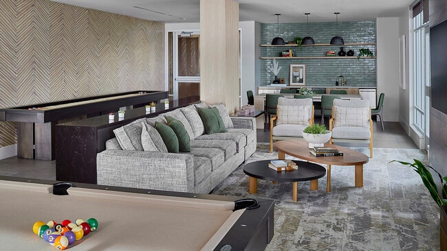 Apartment community Entertainment Room at Griffis Cheesman Park in Denver, Colorado.