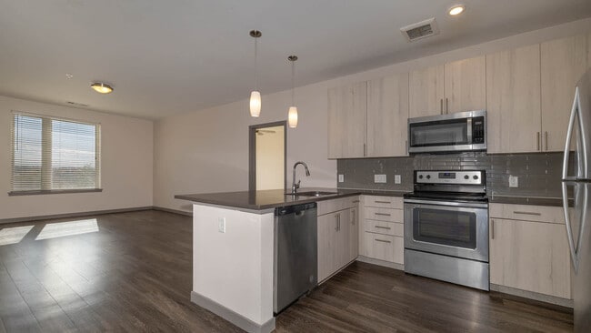 Kitchen and Living Area with Hard Surface Flooring