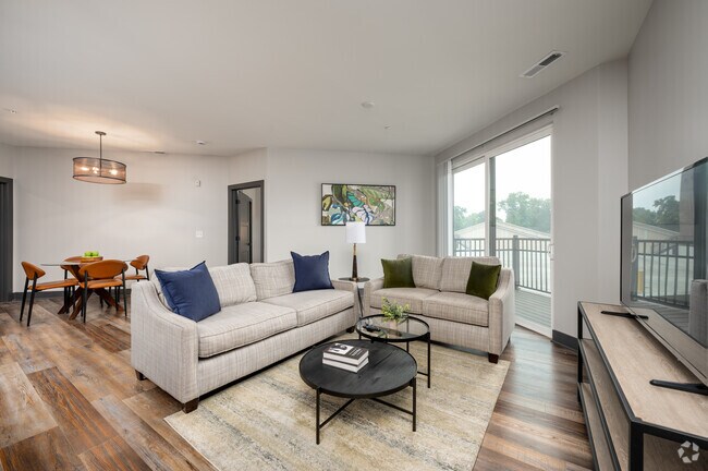 2BR, 2BA - 1,316SF - Living Room - Overture at Proscenium Apartments