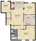 2BR/1BA