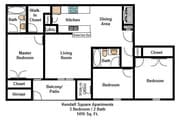 3BR/2BA