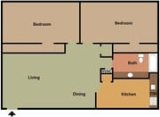2 Bedroom Floor Plan