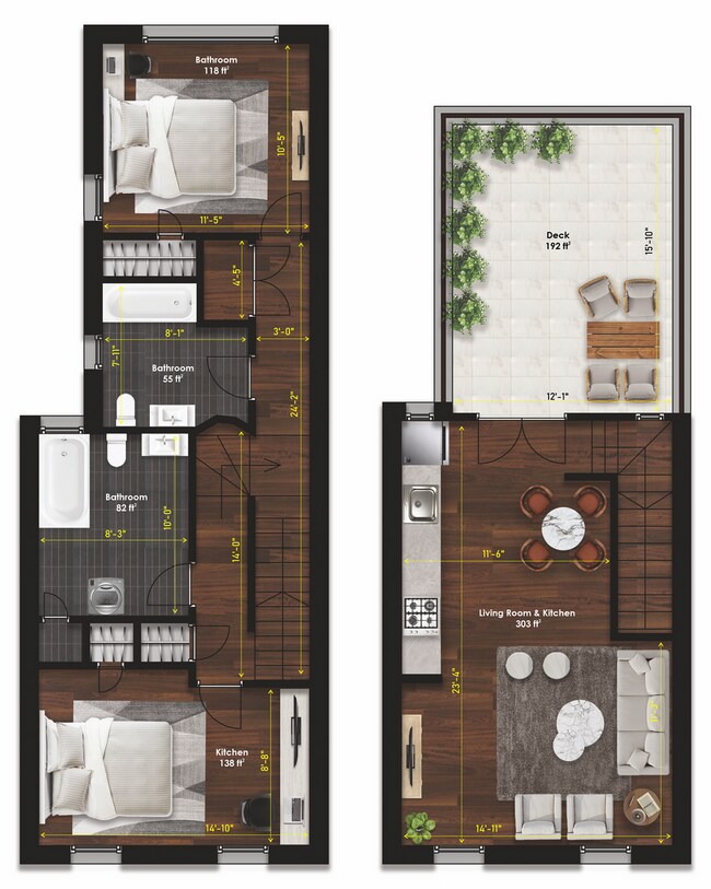 Photo - SPacious 2bd 2bath unit with backyard available in brewerytown Unit 2