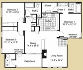 3BR/2BA
