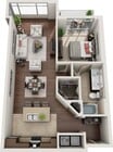 1 Bedroom, 1 Bathroom