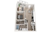Plan A12 | 1 bedroom, 1 bathroom
