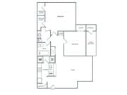 2 habitaciones, 1 baño | 988 pies cuadrados