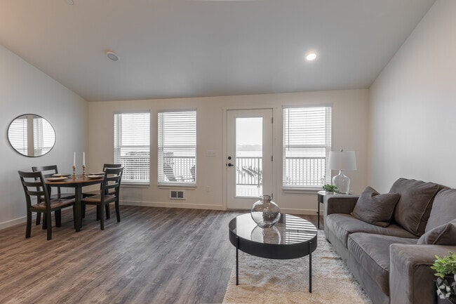 1BR, 1BA - 534SF - Living Room - Astoria Waterfront