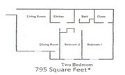 2BR/1BA