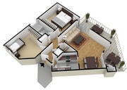 2x1 Floor Plan