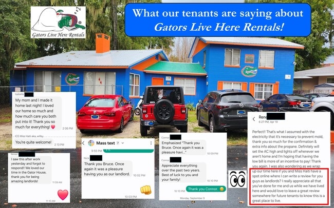 What our tenants are saying about Gators Live Here Rentals. - 835 SW 9th St Unit 201