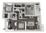 Two Bedroom Two Bathroom, 1380 sqft