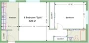 1BR/1BA