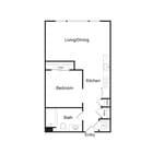 S3 | 1 bed 1 bath | 619 sq. ft.