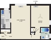 1 BR/ 1 BA (Style B1) | 550 sq. ft.