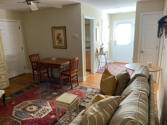Living room/dining area. - 137 Edgecombe Rd Unit Utilities and Furnished