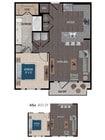 A5-1x1 floor plan 1414 Texas Downtown